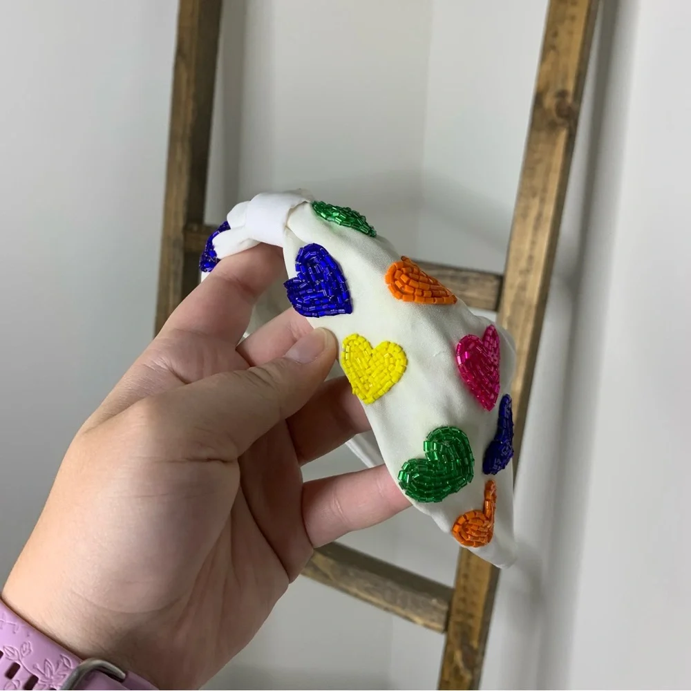 Treasure Jewels Colorful Heart Embellished Headband